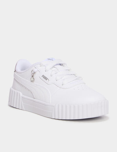 Baskets Puma Carina 3.0 Floral gris argent fille
