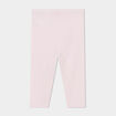 Legging uni en coton rose clair bébé fille