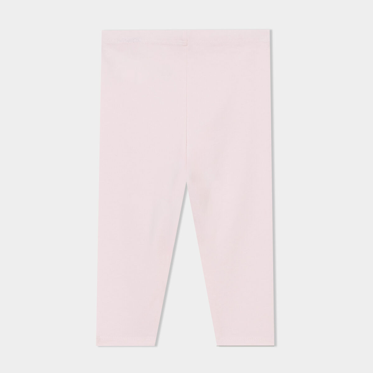 Legging uni en coton rose clair bébé fille