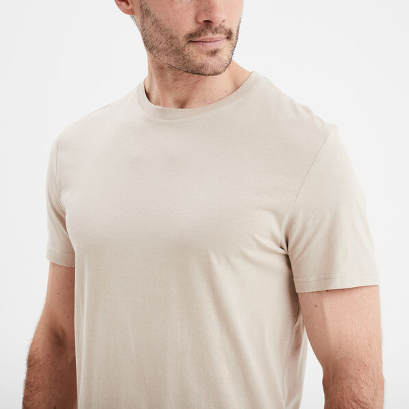 t shirt en coton manches courtes gris clair homme T-shirt en coton manches courtes gris clair homme