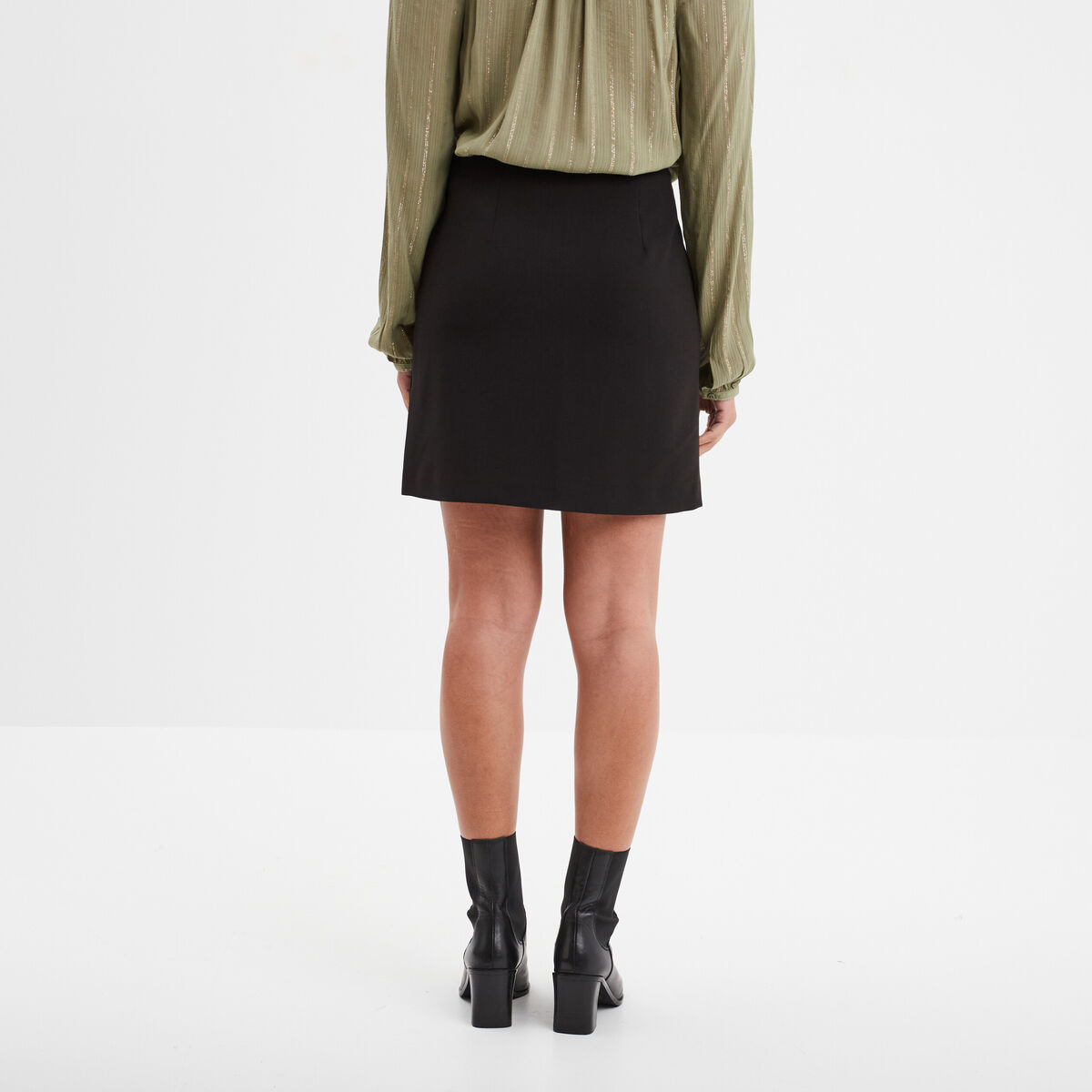 Jupe courte crayon noir femme