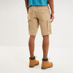 Bermuda short cargo poches &agrave; rabat coton beige homme