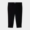 Pantalon capri skinny taille haute noir femme grande taille
