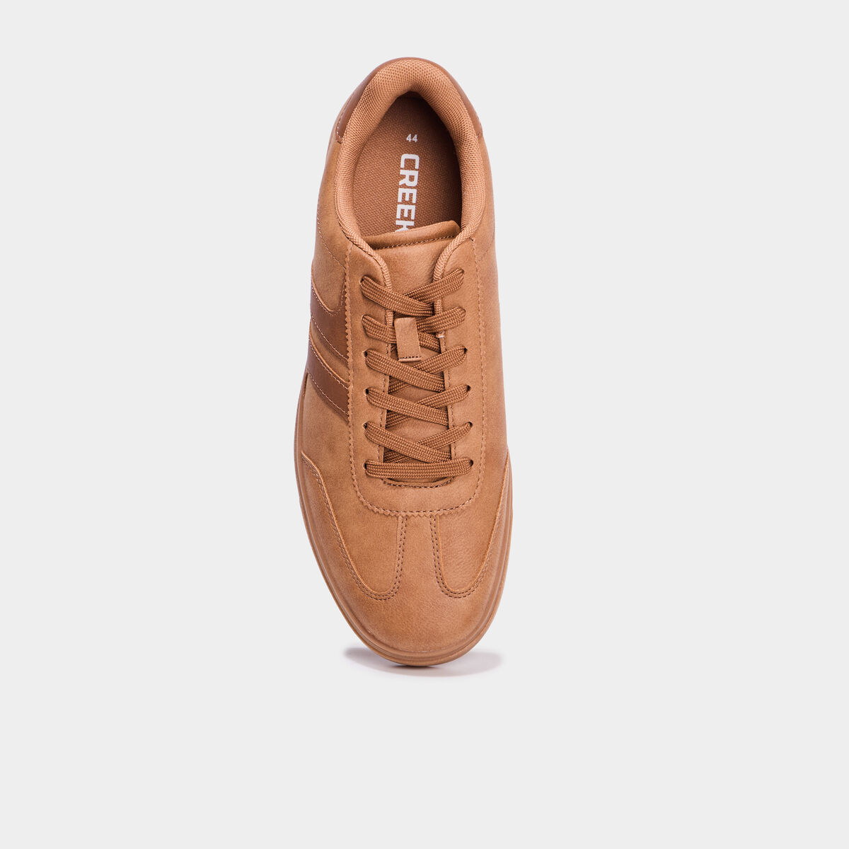 Tennis basses &agrave; lacets marron homme