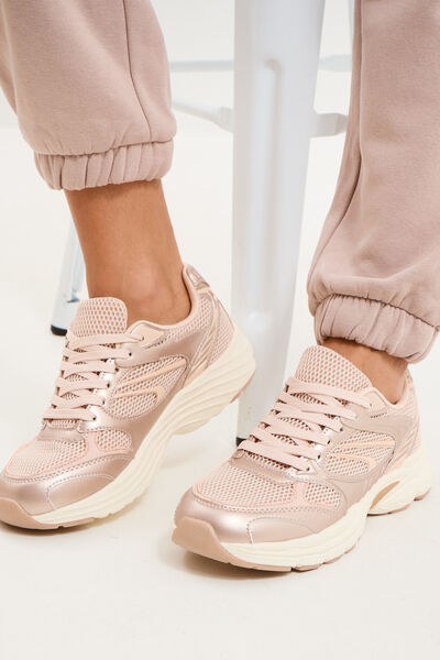 Baskets running rose femme