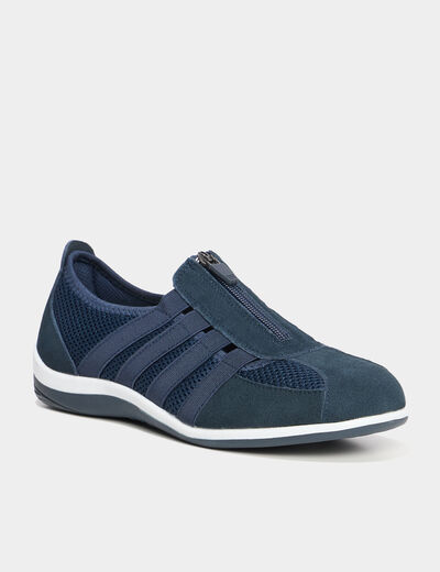 Derbies pied large bleu marine femme