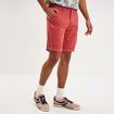 Bermuda short chino straight stretch rose framboise homme