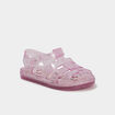 Sandales de plage paillettes rose fille