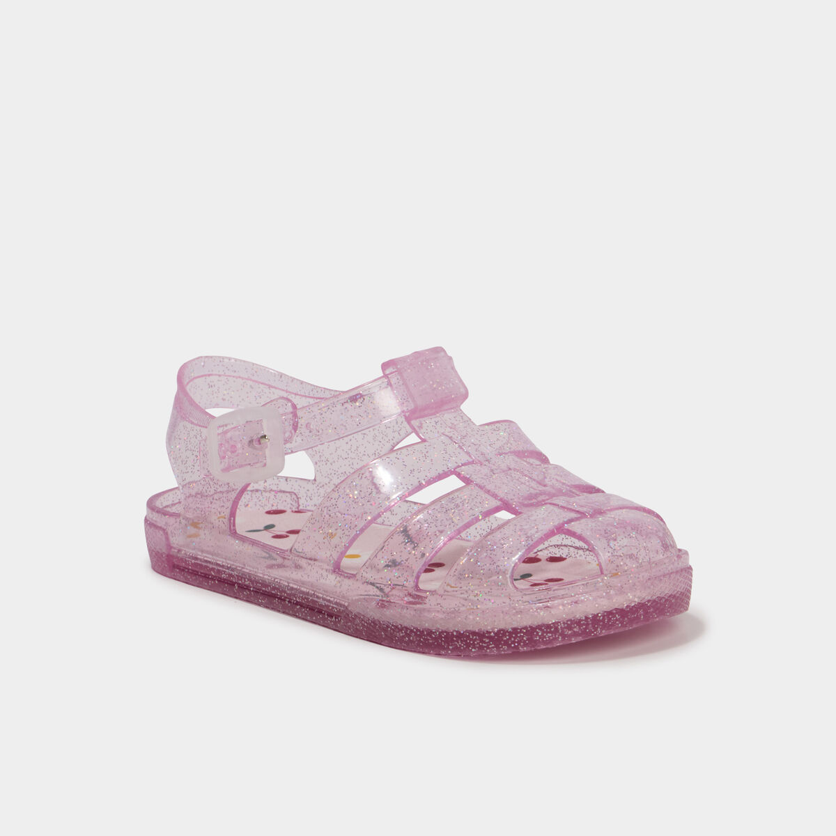Sandales de plage paillettes rose fille