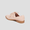 Derbies à lacets avec perforations rose femme