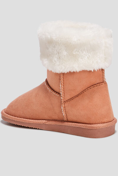 Bottines fourrées camel fille