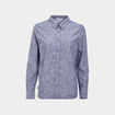 Chemise manches longues lin majoritaire bleu femme