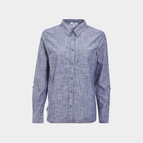 chemise manches longues lin majoritaire bleu femme Chemise manches longues lin majoritaire bleu femme