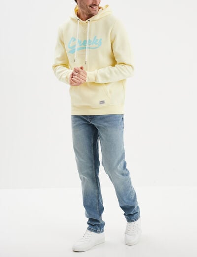 Sweat à capuche hoodie Creeks jaune clair homme