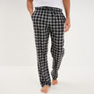 Pantalon de pyjama coton coupe droite gris moyen homme