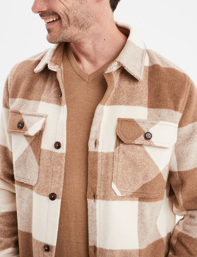 Surchemise droite 2 poches Creeks beige homme