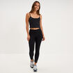 Legging 7/8&egrave;me avec dentelle noir femme