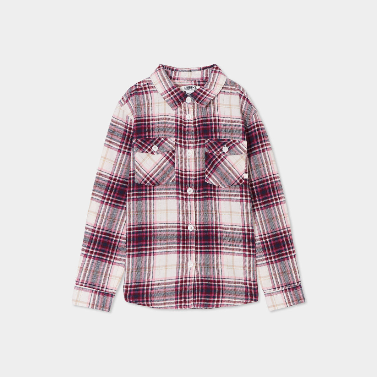 Chemise manches longues beige fille