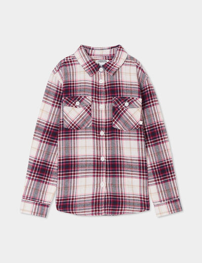 Chemise manches longues beige fille