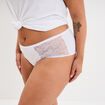 Shorty coton majoritaire avec dentelle blanc femme grande taille