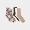 Lot 5 paires chaussettes sable femme