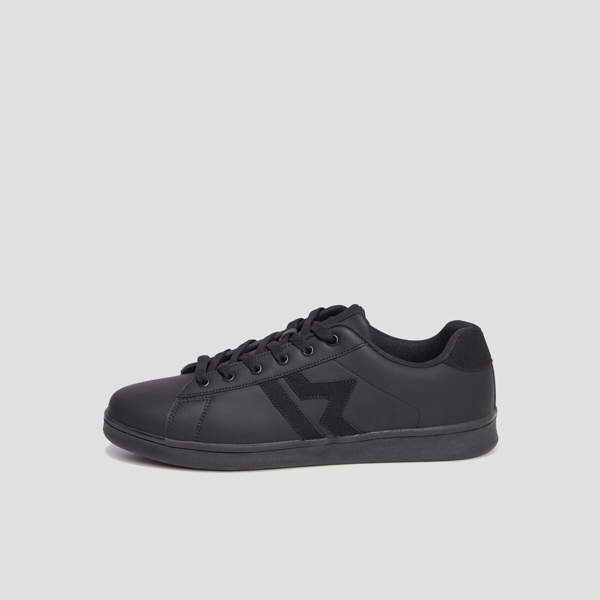 Tennis basses à lacets noir homme