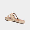 Mules effet tress&eacute; semelle &eacute;paisse sable femme