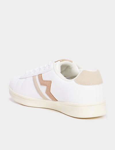 Tennis à lacets détails pailletés Creeks marron femme