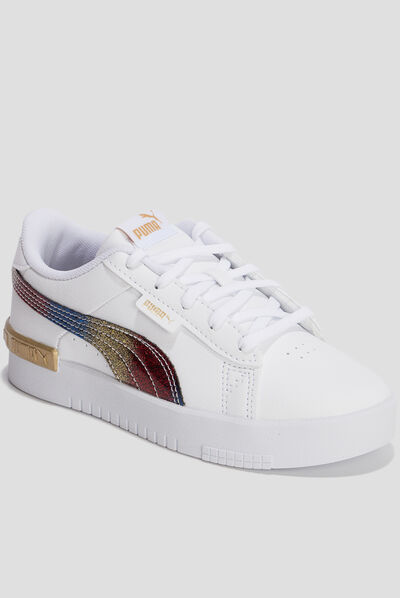 Tennis à lacets Puma Jada Olympic blanc fille