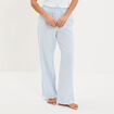 Pantalon de pyjama coton bleu ciel femme
