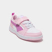 Tennis scratchs &agrave; lacets Puma Rebound V6 rose clair fille