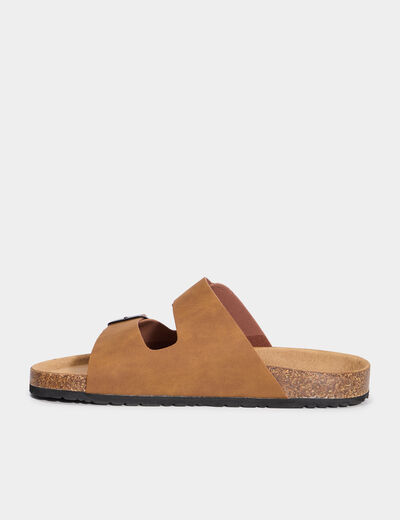 Mules avec boucles marron clair homme