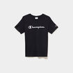T-shirt manches courtes coton Champion noir femme