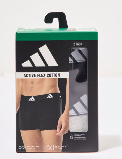 Lot 2 boxers Active Flex Adidas gris homme