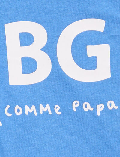 T-shirt &eacute;paule boutonn&eacute;e manches longues bleu lavande b&eacute;b&eacute; gar&ccedil;on