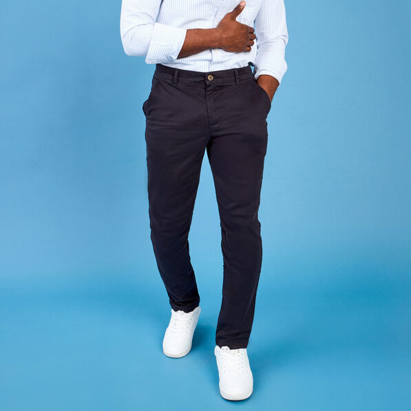 pantalon chino slim coton noir homme Pantalon chino slim coton noir homme