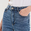 Jeans skinny taille haute cropped denim stone femme