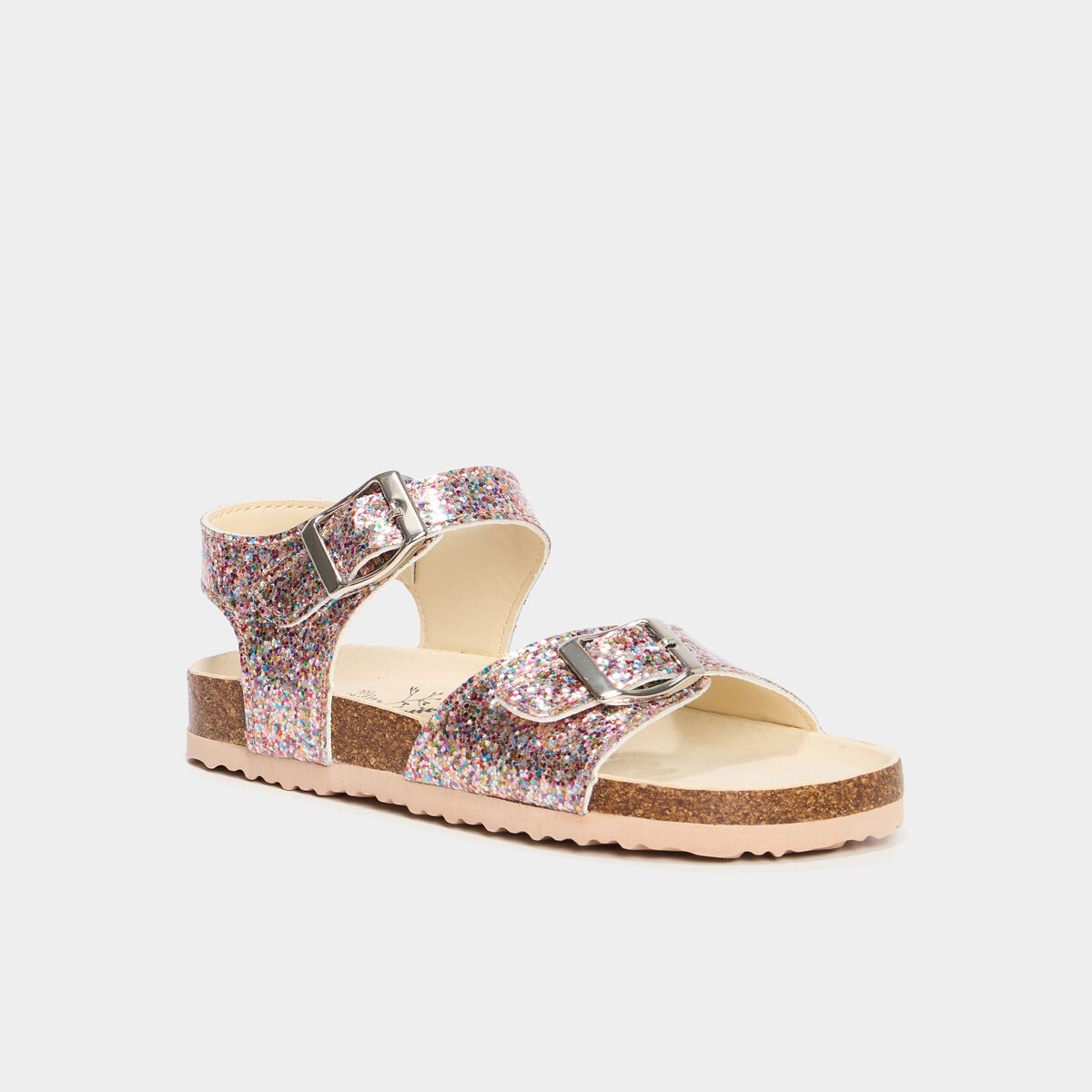 Sandales vernies &agrave; paillettes multicolore fille