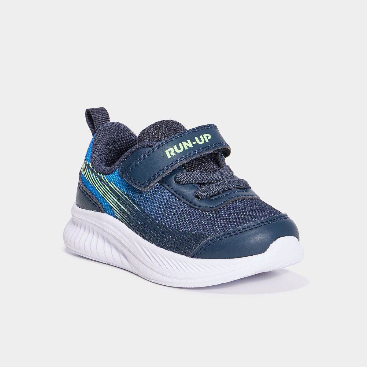Baskets running à scratchs bleu bébé garçon