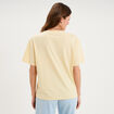 T-shirt droit manches courtes coton jaune clair femme