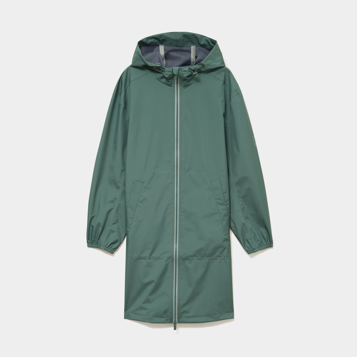 Parka longue imp&eacute;rm&eacute;able coupe-vent vert kaki femme