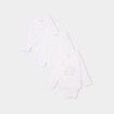 Lot 3 bodies croisés manches longues blanc bébé