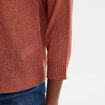 Pull droit col rond manches longues vieux rose femme
