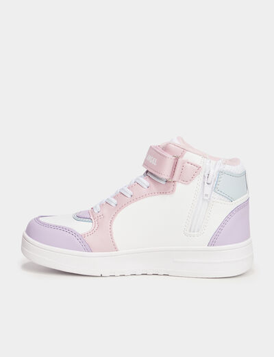 Baskets montantes zippées Stitch multicolore fille