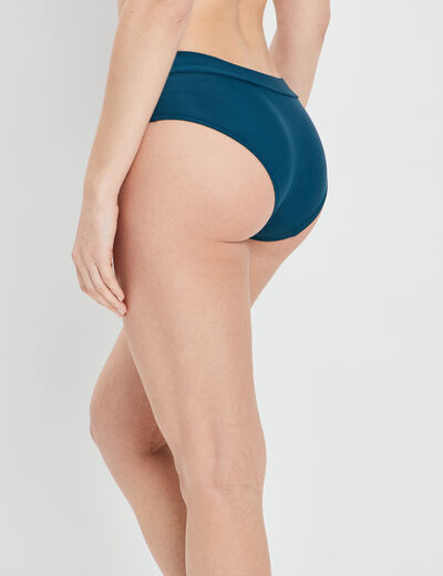 Bas de maillot de bain shorty bleu pétrole femme