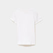 T-shirt manches courtes en coton blanc fille