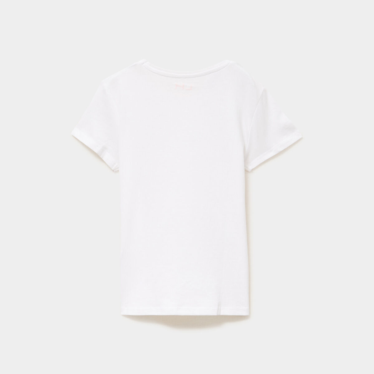 T-shirt manches courtes en coton blanc fille