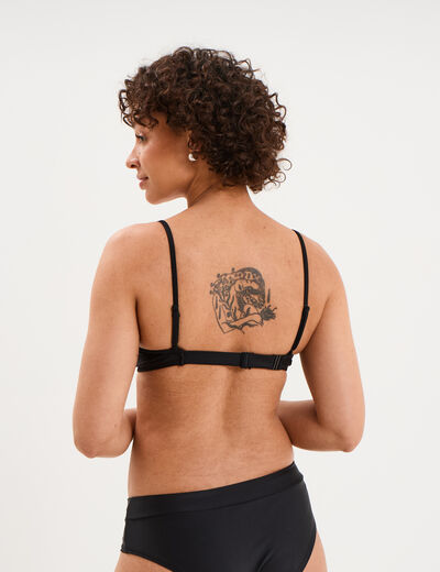 Haut de maillot de bain push up armatur&eacute; noir femme