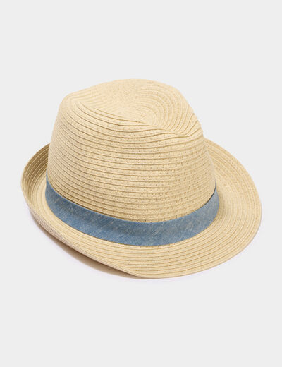 Chapeau de paille sable gar&ccedil;on