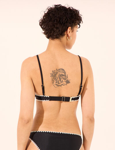 Haut de maillot de bain triangle noir femme